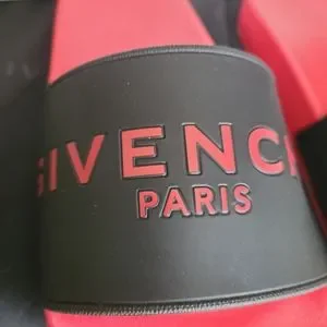 Givenchy Pool Slides Black and Red Men Size 42. (Size 9 Men) GIVENCHY Logo-Embossed Rubber Slides for Men | MR PORTER main image 4